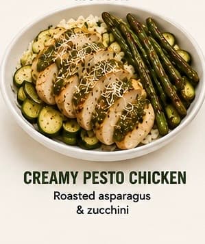 Creamy Pesto Chicken Low Carb