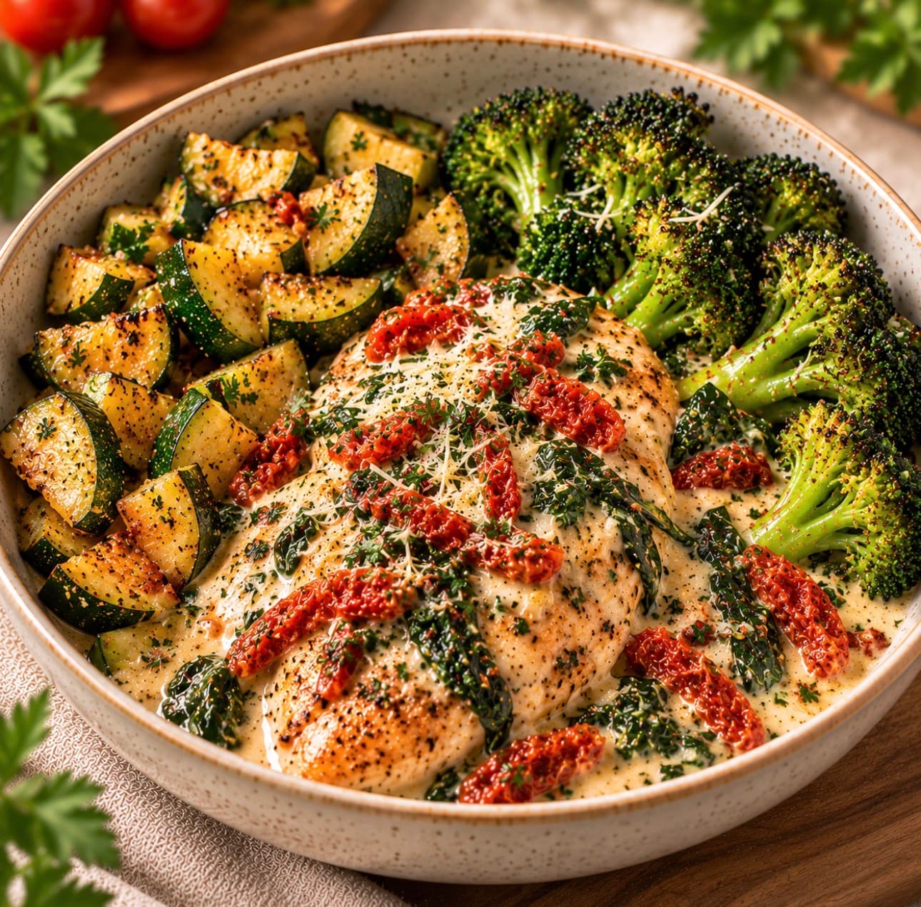 Wednesday Creamy Tuscan Chicken - Low Carb